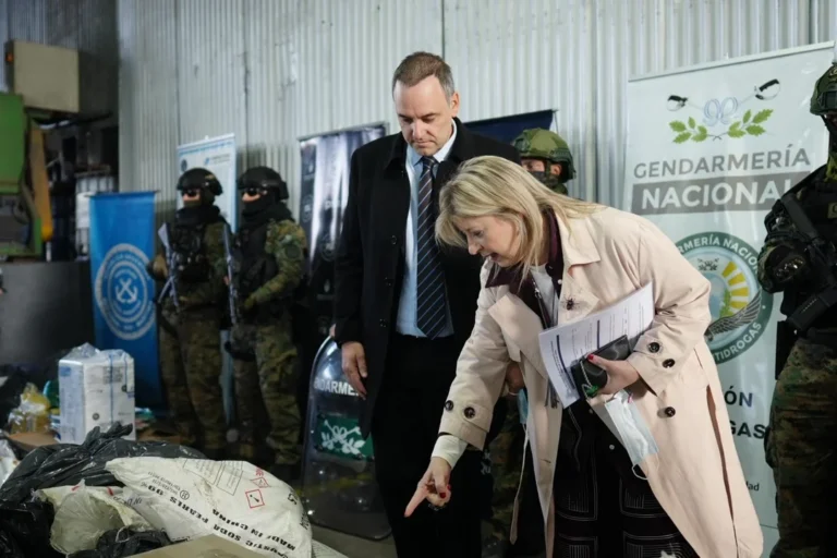 Adorni acompañó a Monteoliva en un operativo de destrucción de drogas