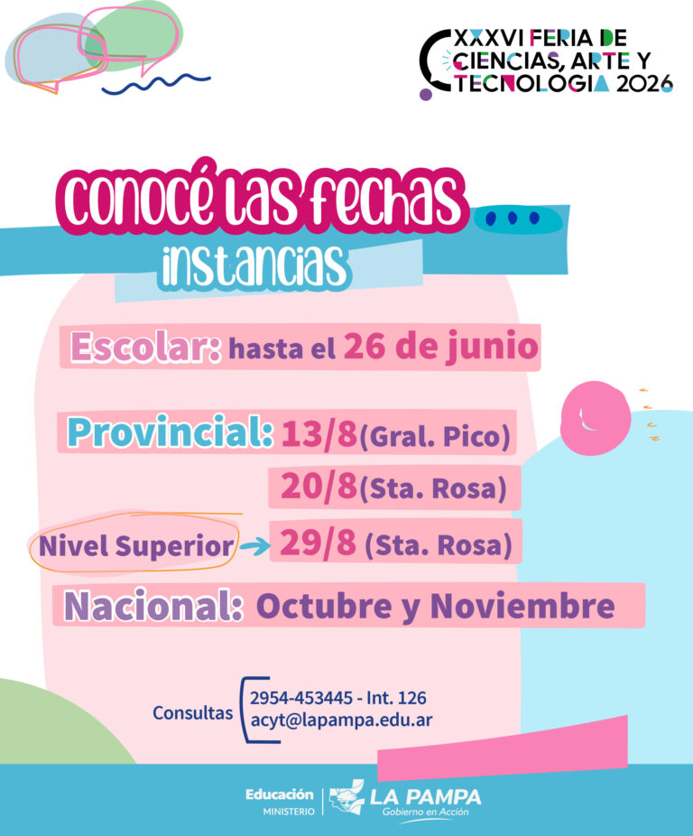 Confirman la realización de la XXXVI edición de la Feria de Ciencia, Arte y Tecnología 2026