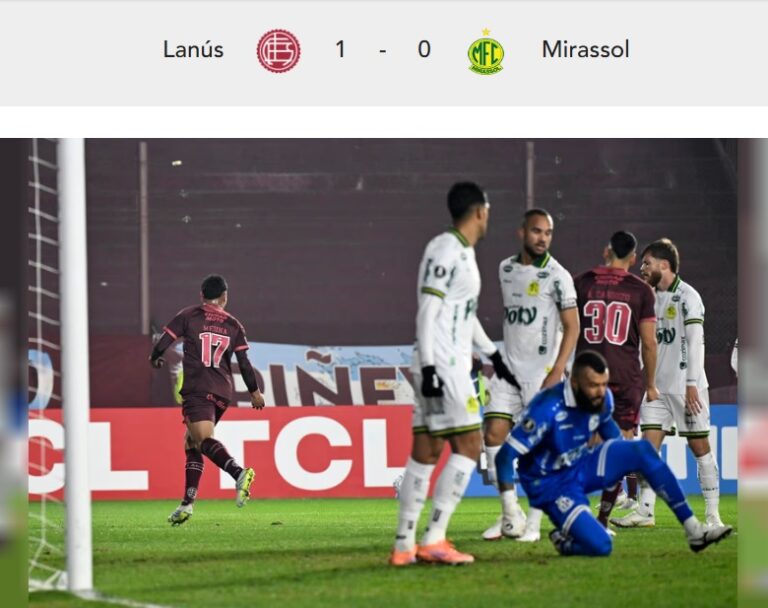 Lanús le ganó a Mirassol por 1-0 y se metió en 16avos de la Copa Sudamericana 2026