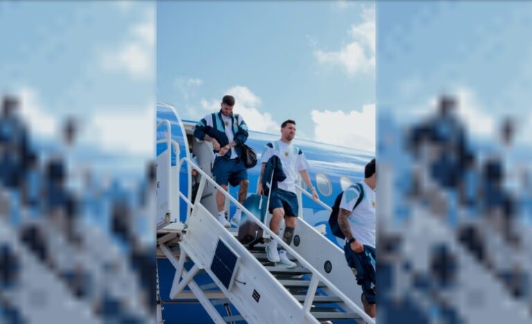 La Selección argentina llegó a Dallas en la previa del partido ante Austria