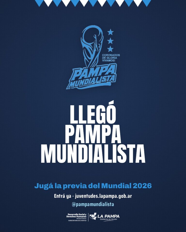 Se lanzó “Pampa Mundialista”, una plataforma de juegos y un concurso para vivir el Mundial 2026