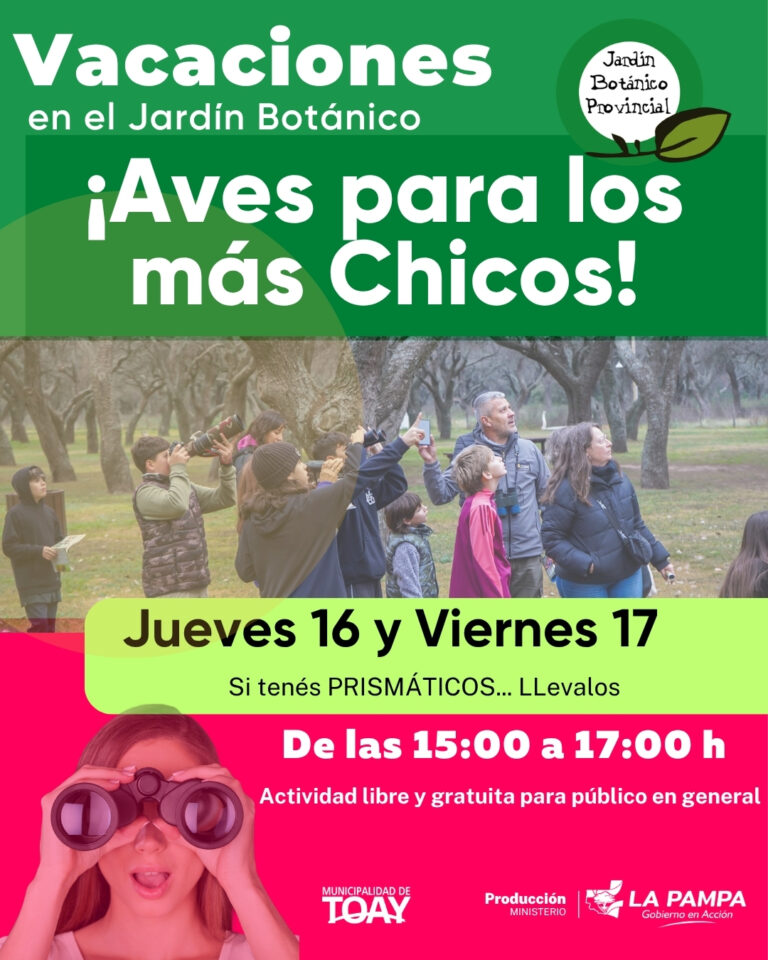 Receso invernal en el Jardín Botánico: ¡Aves para los más chicos!